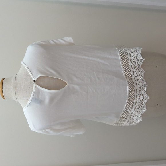 Forever 21 white crop top size M - Picture 3 of 4